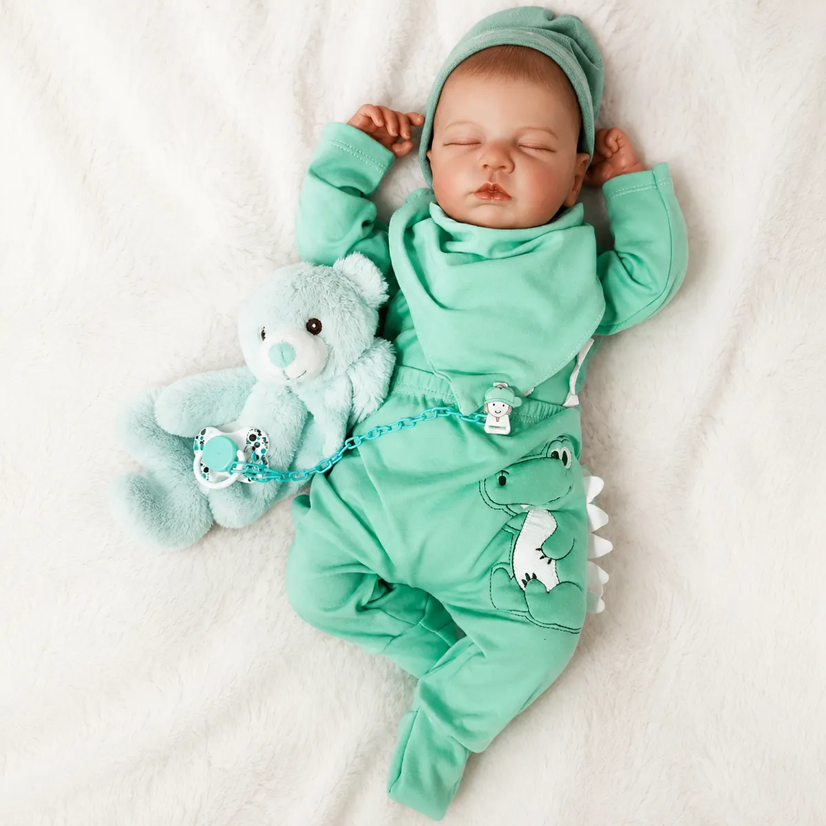 Bebê reborn gêmeos lou lou em detalhe do rosto realista – foto 2