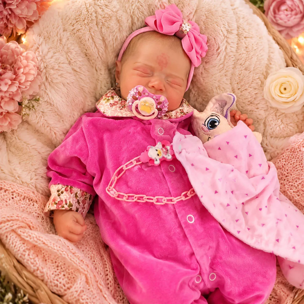 Bebê reborn olhos fechados com acabamento premium feito à mão – foto 5 Bebê reborn olhos fechados com acabamento premium feito à mão – foto 5