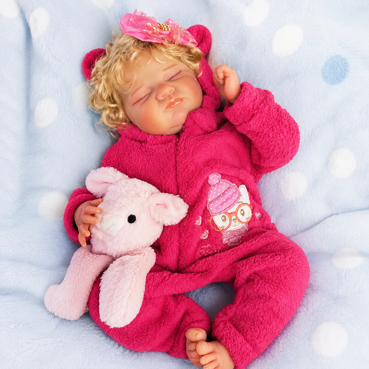 Bebê reborn loira, feito à mão na Iza Reborn