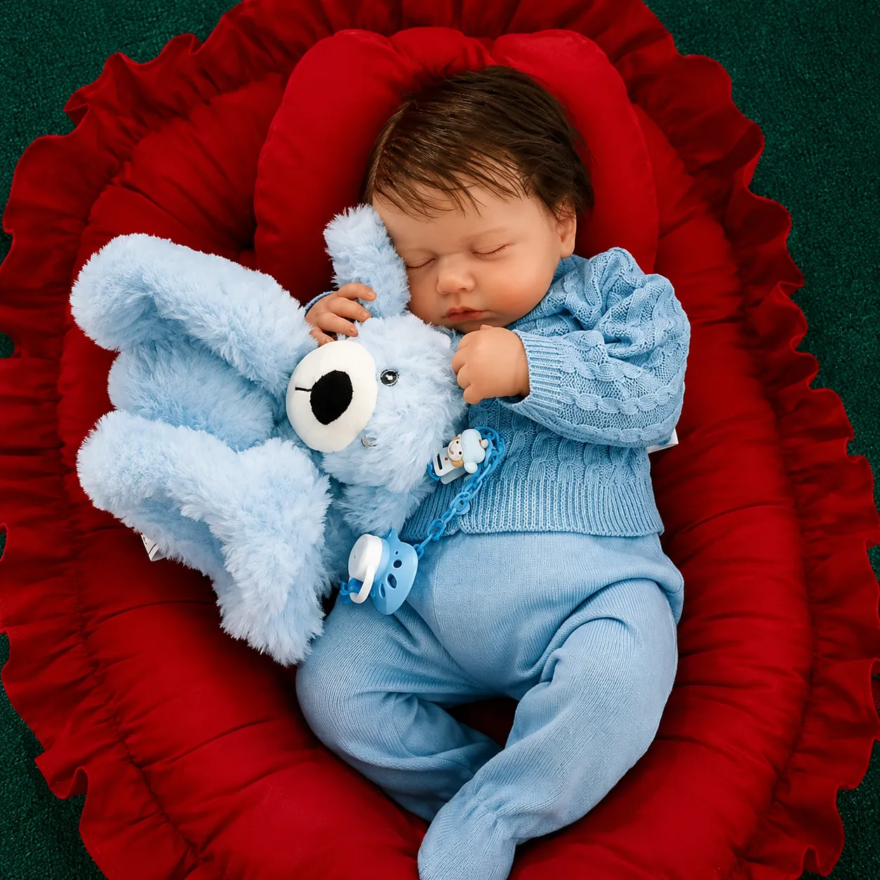 Detalhe do acabamento do bebê reborn menino lou lou fio a fio – foto 3 Detalhe do acabamento do bebê reborn menino lou lou fio a fio – foto 3