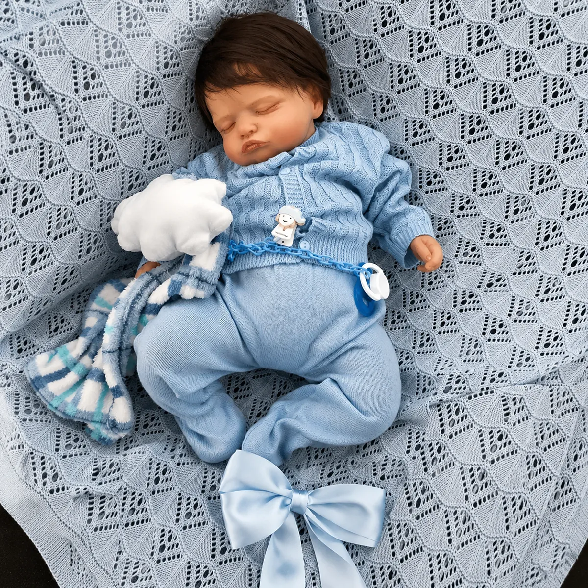 Bebê reborn rosalie fio a fio em detalhe do rosto realista – foto 2