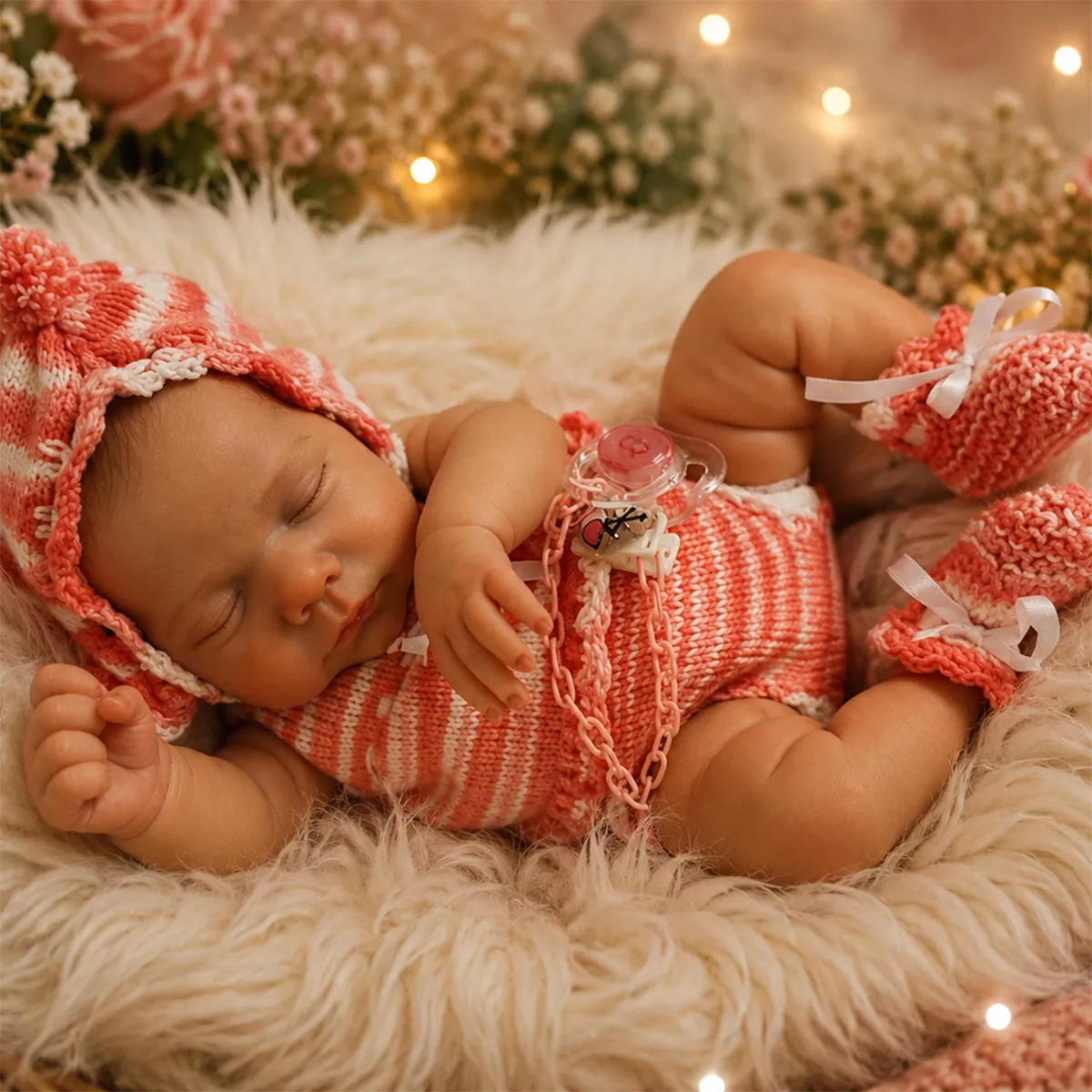 Bebê reborn menina marley em detalhe do rosto realista – foto 2